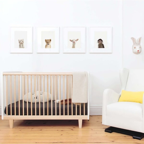 Oeuf Rhea Crib, Birch/White