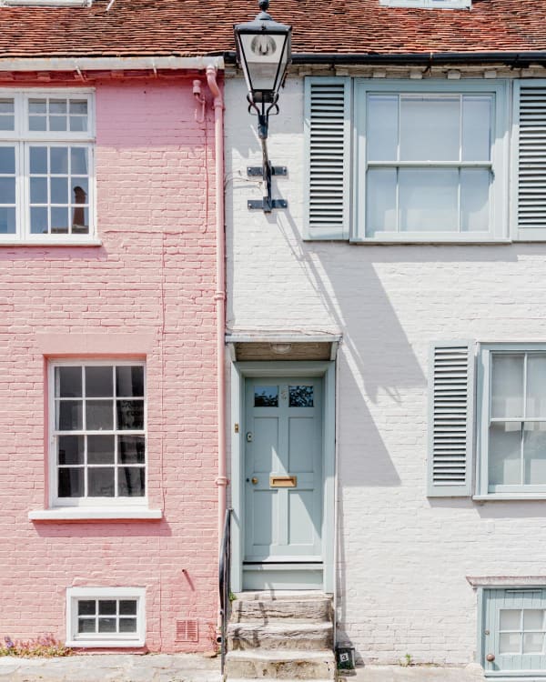 Painted Brick Row Houses