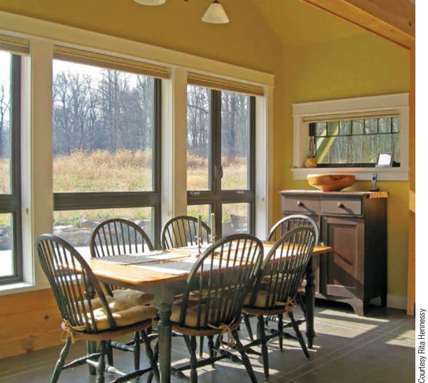 passive solar dining room