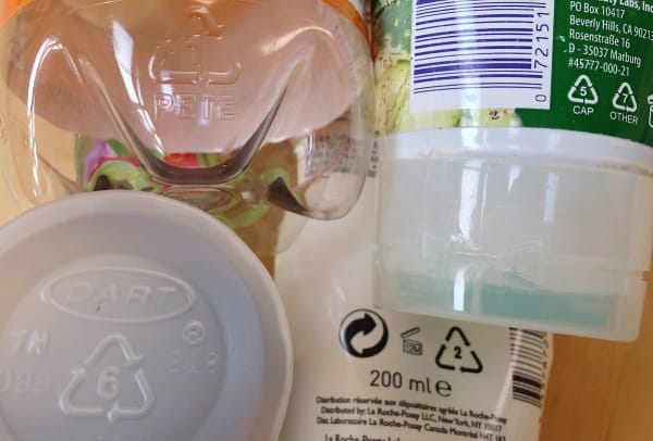 recycling codes on bottles