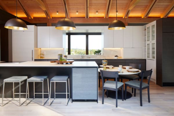 Shou Sugi Ban Kitchen Island and Floors