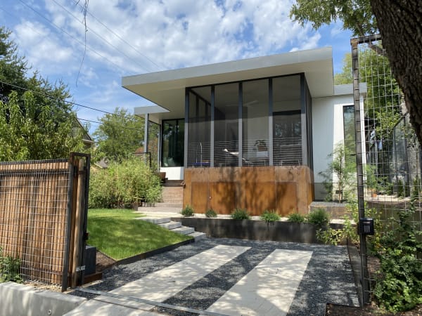 Texas Passive House Exterior Rear