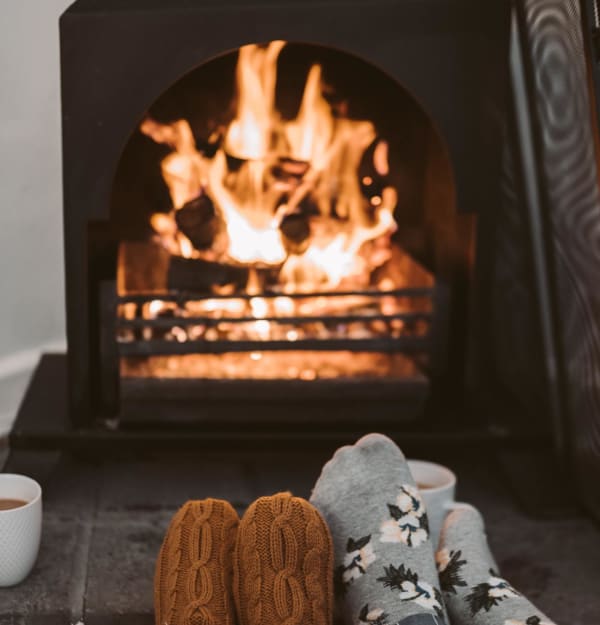 Warming Feet By Stove