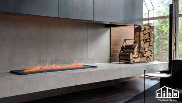 Water Vapor Fireplace Header