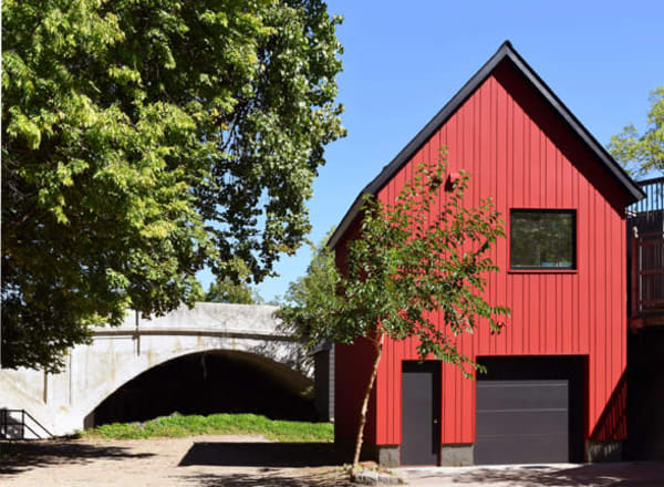 adu exterior red siding