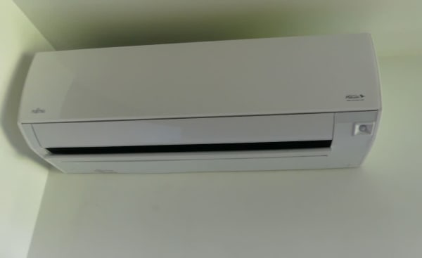 An air to air mini split heat pump