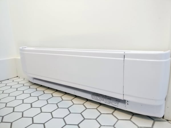 baseboard heater bathroom