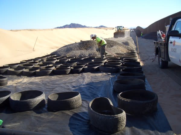 Building A Road With Mechanical Pavement