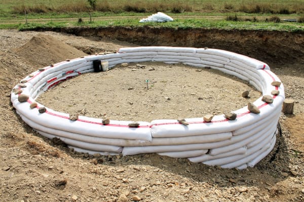earthbag foundation 3