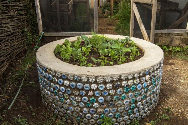 ecobricks garden