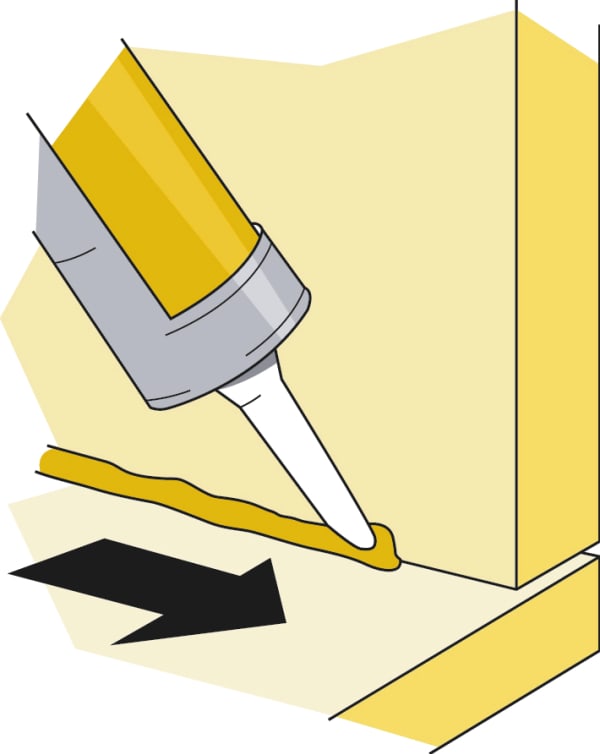apply caulking to air leaks