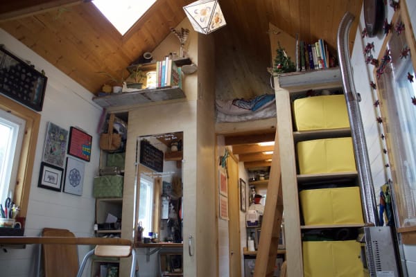 tiny house loft king bed