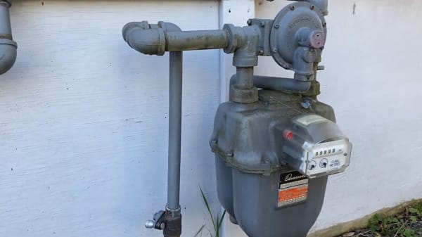 A natural gas meter