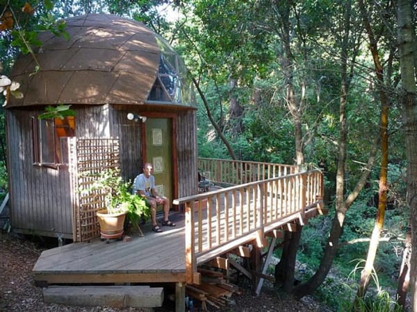 geodesic dome california entrance