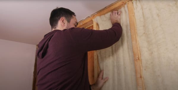 installing sheeps wool insulation