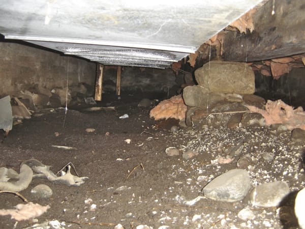 water damage crawlspace