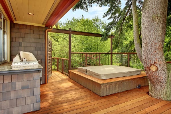 natural wood decking
