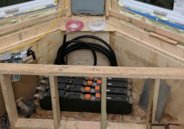 tiny house tesla battery