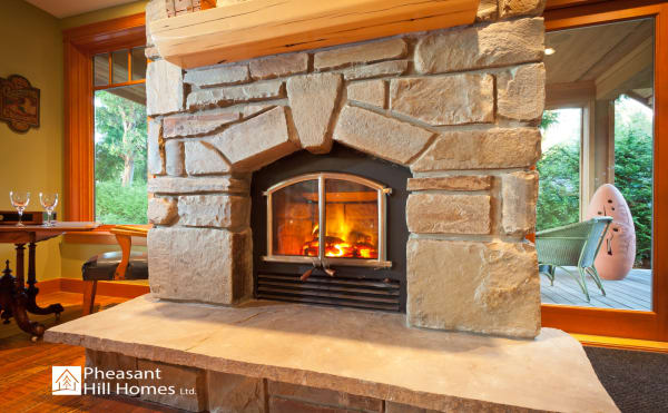 pheasant hill homes mermaid wood fireplace