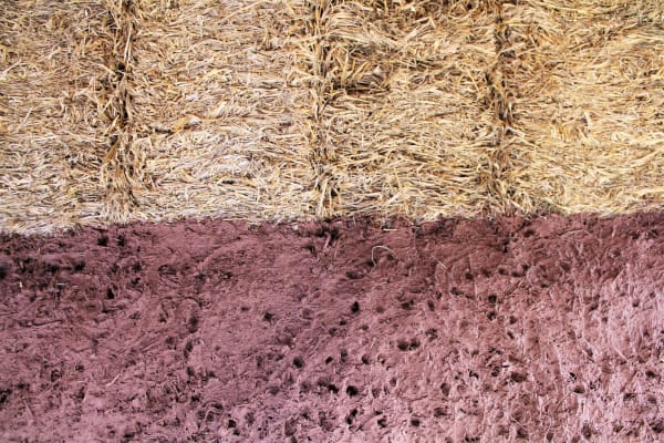 plaster on straw bale
