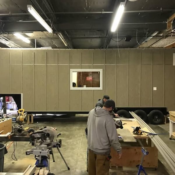 portland tiny home under construction
