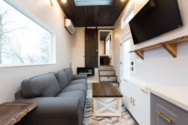 portland tiny house living hallway