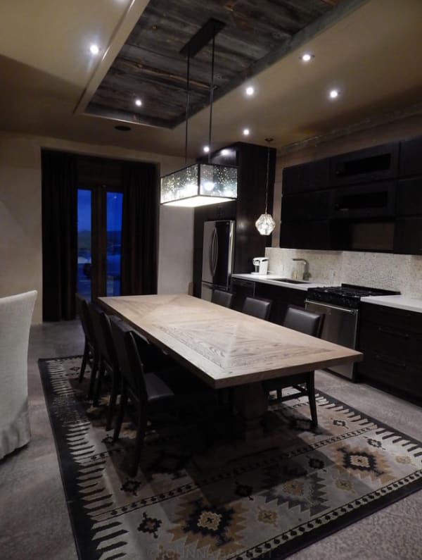 rammed earth kitchen