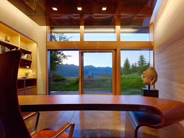 rammed earth wyoming addition exterior view