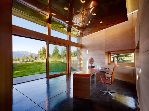 rammed earth wyoming office