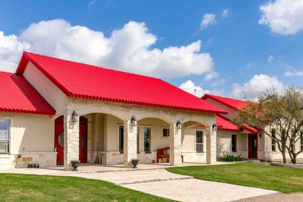 red metal roof