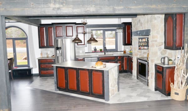 romanian passive house kitchen island