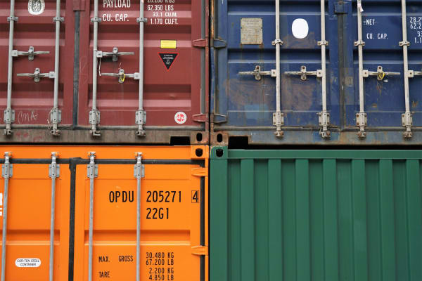 shipping containers stacked