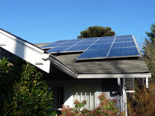 solar panels on house