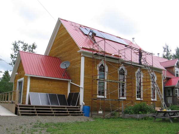 church solar panels