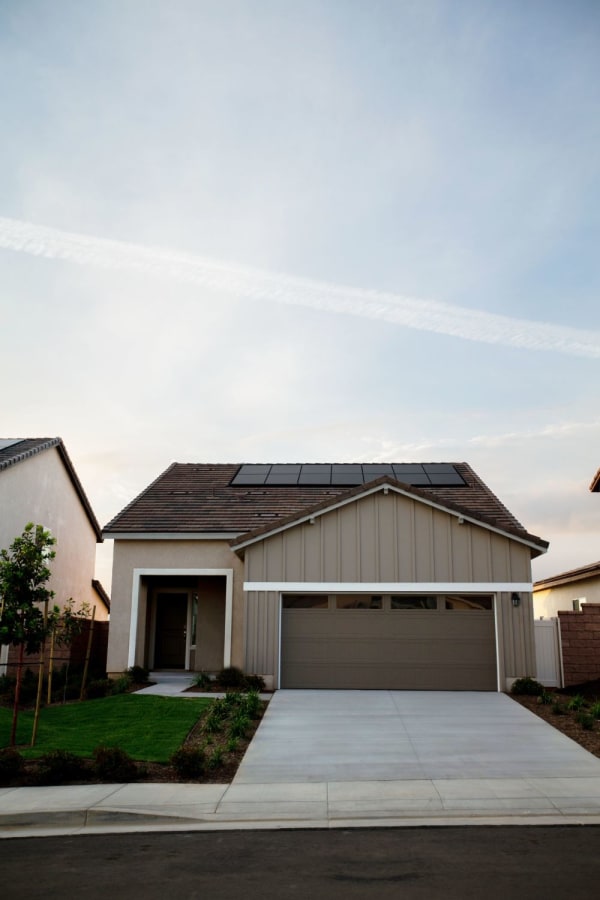 solar panels on house