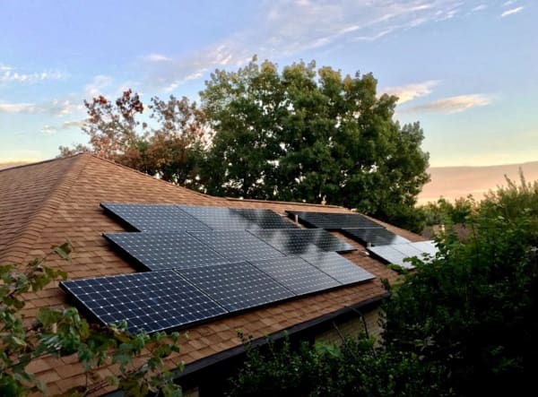 solar panels on home