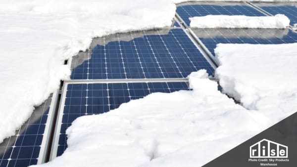 snow solar panels