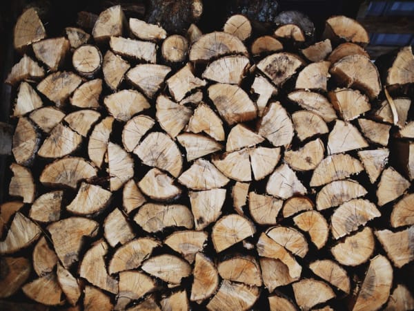 stacking firewood