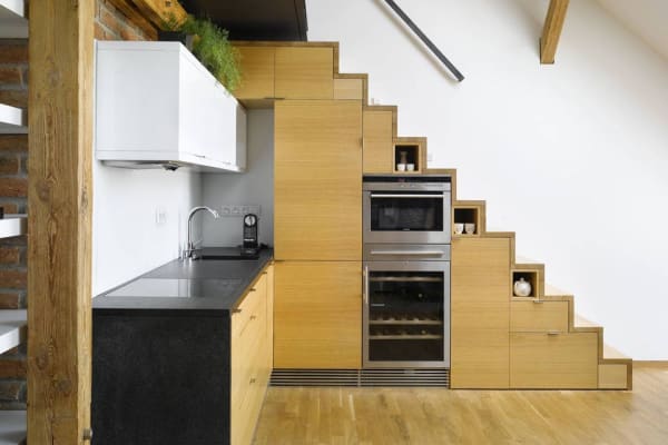 staircase storage tiny house