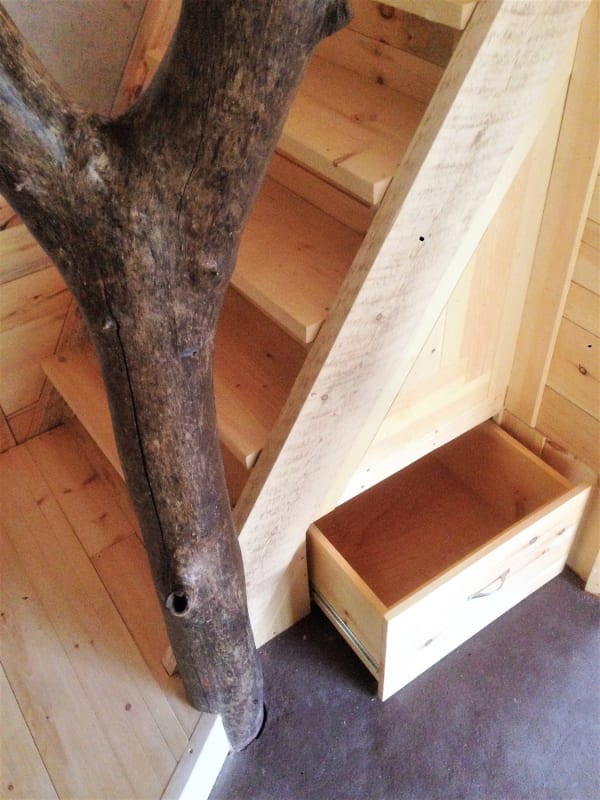 hempcrete apartment stairway