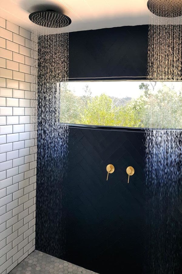 tiny house rainfall shower