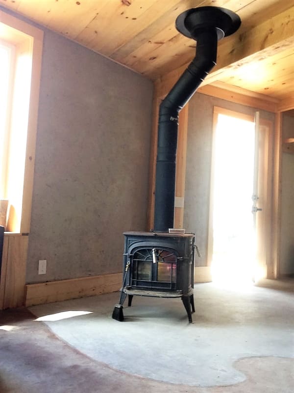 hempcrete apartment wood stove