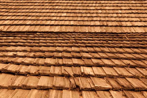 wooden roof shingles