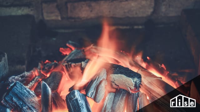 burning firewood