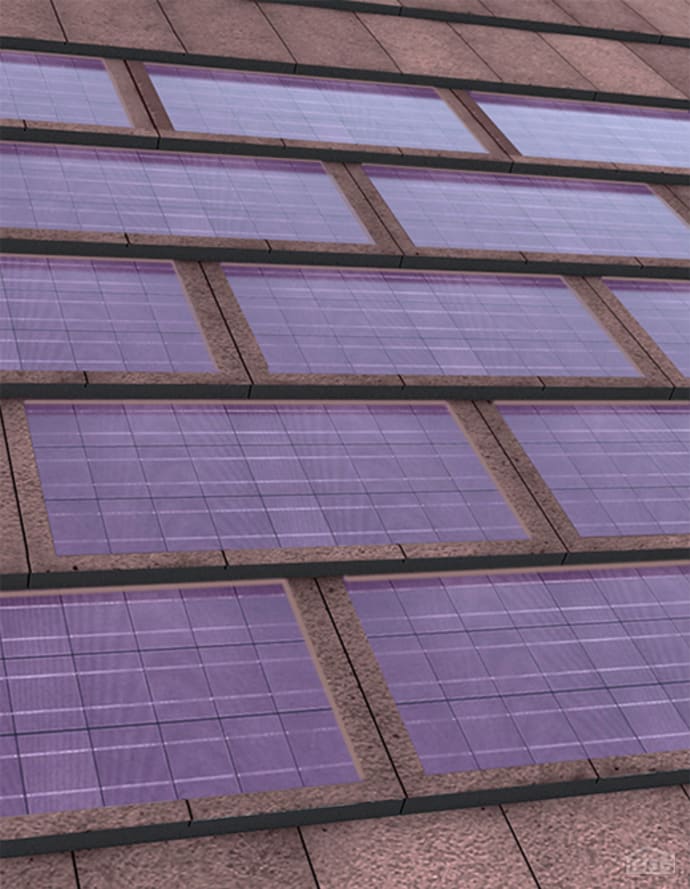 3 in 1 roof solar tiles
