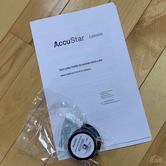 AccuStar Radon Test Kit