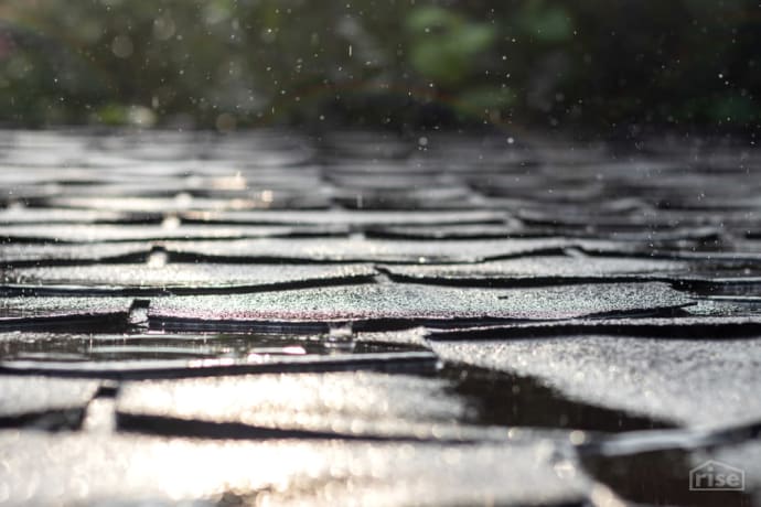 Asphalt Roof Rain