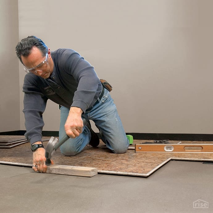Basement flooring insulation top