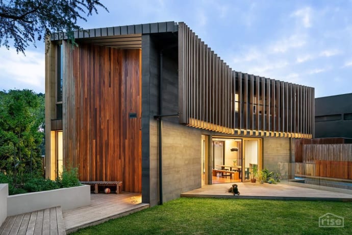 Boulevard House Rammed Earth and Slate Cladding Green Sheep Collective IG