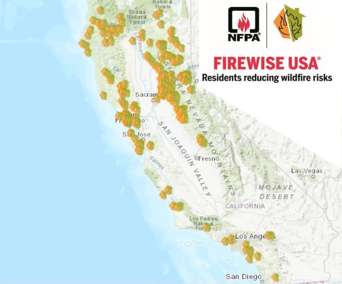 California Firewise Sites 2020 NFPA